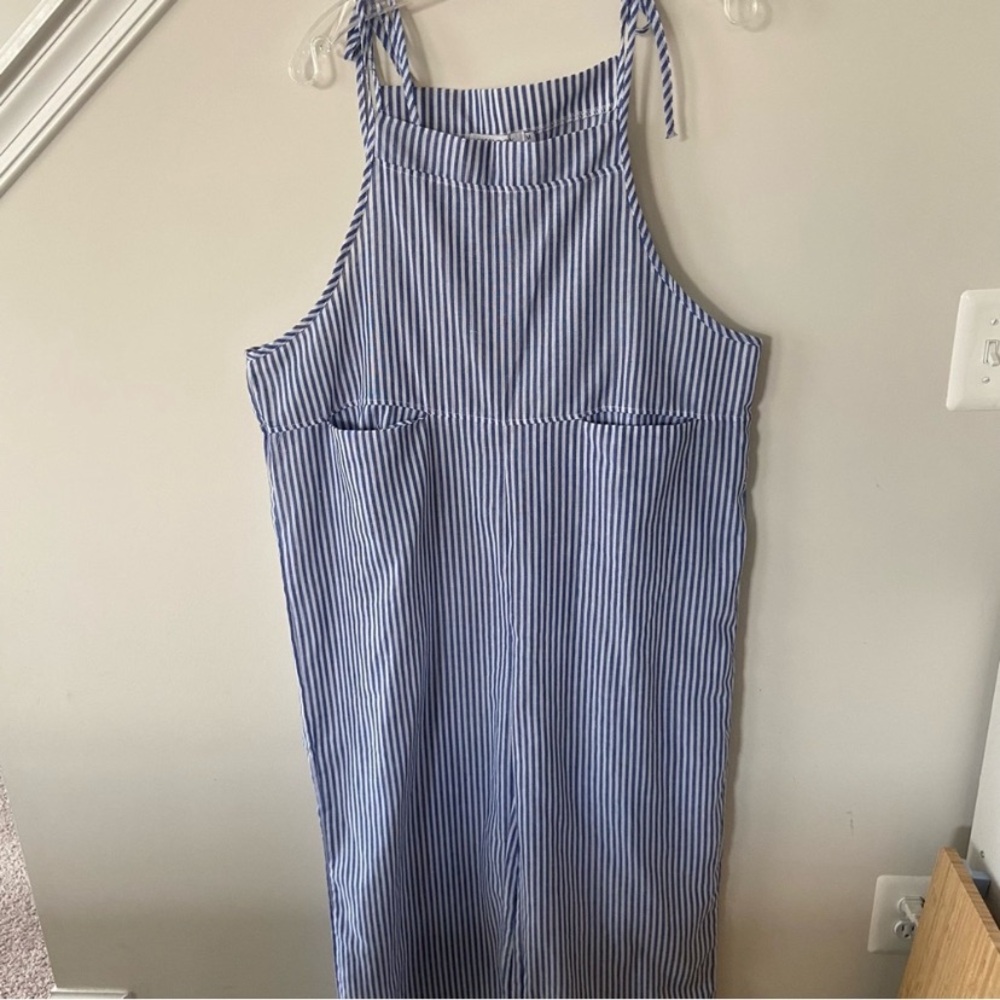 Misslook striped overalls